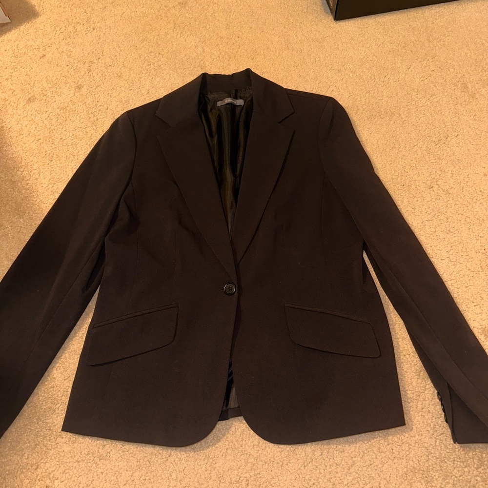 Liz Claiborne Women's Blazer Jacket Front Button Black Size 10